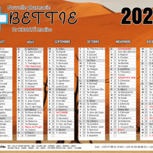 Calendrier Muraux recto-verso - A personnaliser