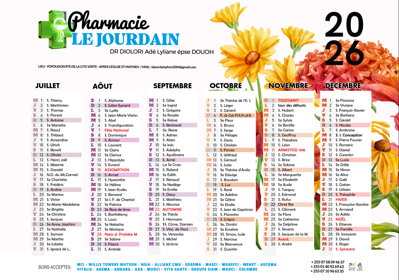 Calendrier Muraux recto-verso - A personnaliser